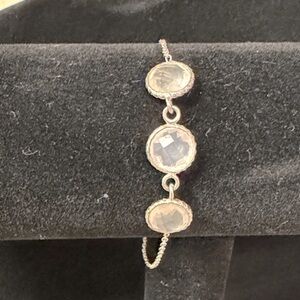 Rose Quartz and Silver 925 Bracelet